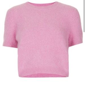 TOPSHOP pink knitted crop top💕